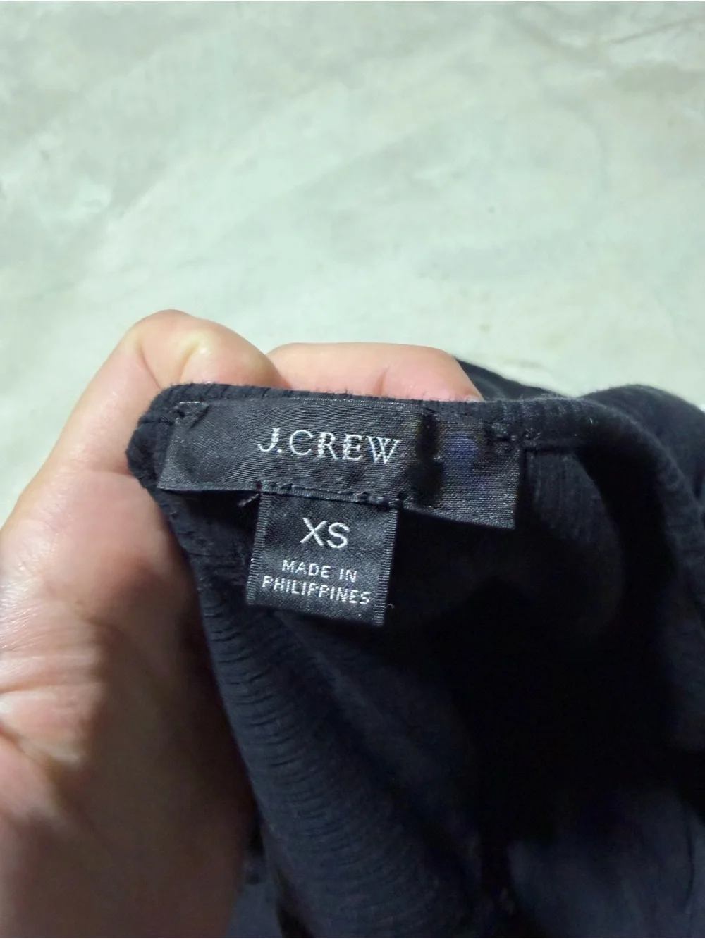 J. Crew Black Ruffle-Trim Sleeveless Top XS